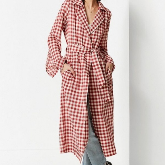 Urban Outfitters Jackets & Blazers - Capulet Tati Gingham Trench Coat